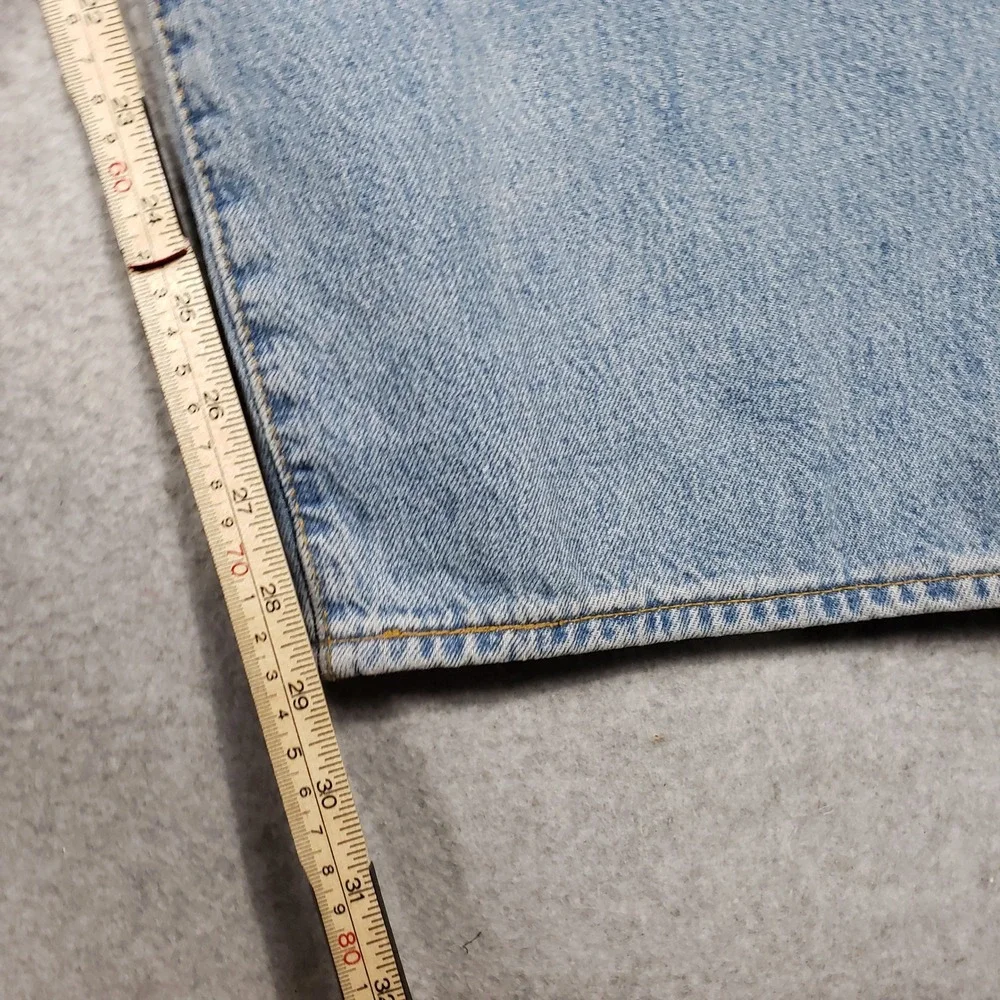Classic Levi's 501‎ Mens Light Wash Straight Leg Button Fly Jeans W58 L30